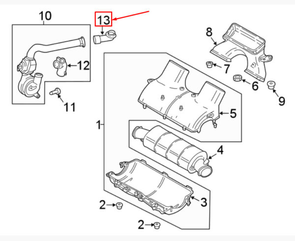 Porsche Carrera 911 991 engine air intake hose adapter 9P1129637 NEW ORIGINAL - Image 3