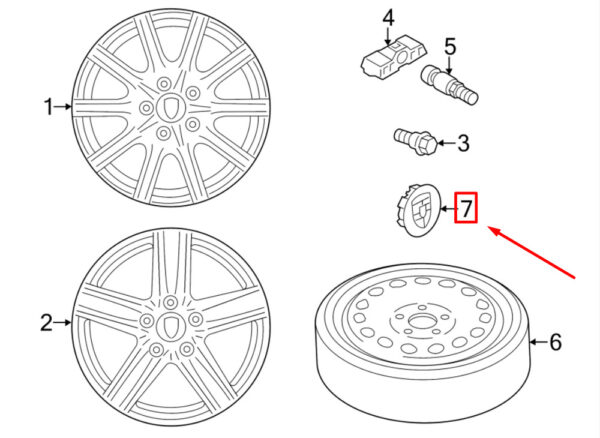 Porsche 911 991 wheel hub cap 9P1601147A8Z8 NEW ORIGINAL - Image 5