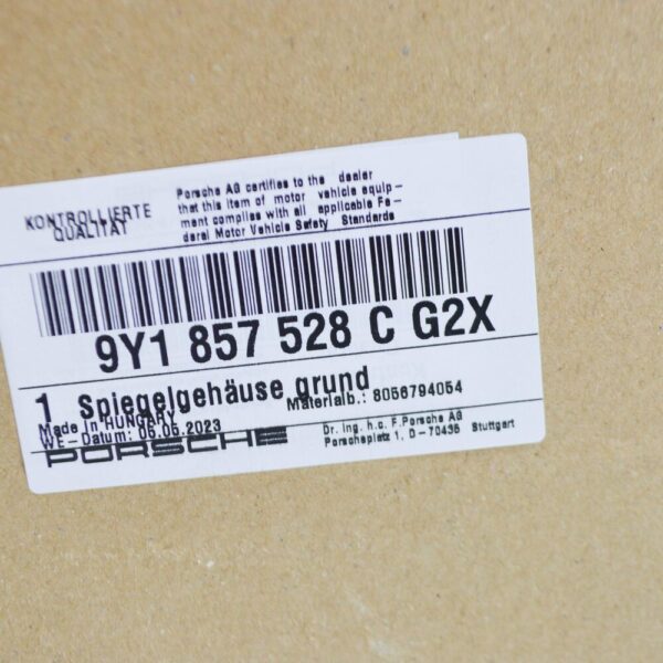 Porsche Cayenne 9y0 door mirror housing front right 9Y1857528CG2X NEW original - Image 6