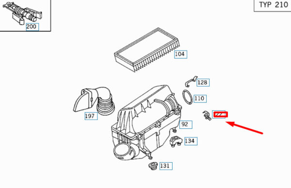 New MERCEDES-BENZ SL R129 Air Cleaner Fastener A0000944255 - Image 4
