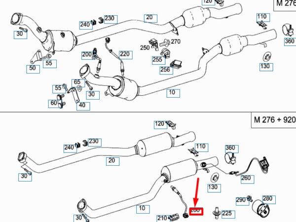 NEW MERCEDES-BENZ S W221 EXHAUST GAS TEMPERATURE SENSOR A0009059000 ORIGINAL - Image 4