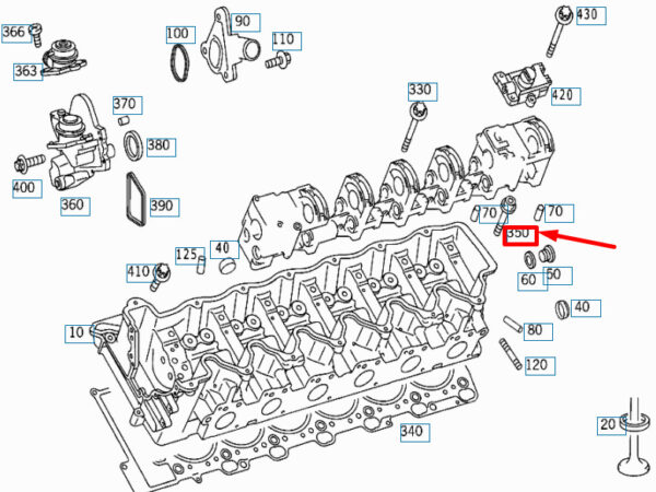 NEW MERCEDES-BENZ CL C215 CYLINDER HEAD BOLT A0039902012 ORIGINAL - Image 4