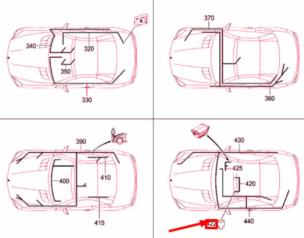 NEW MERCEDES-BENZ SL R231 ENERGY DISTRIBUTOR PLUG A0055461340 ORIGINAL - Image 4