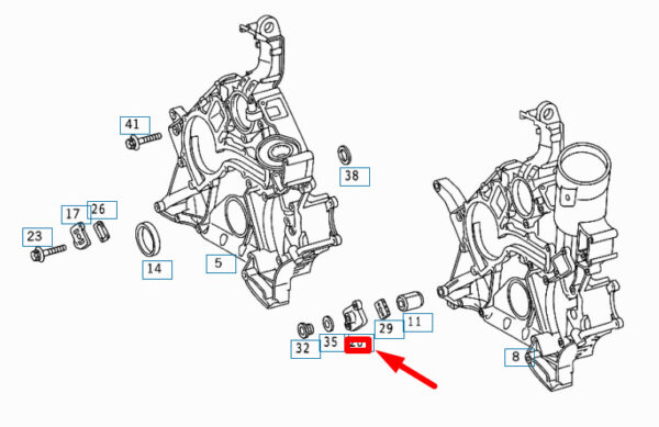 NEW MERCEDES-BENZ SL R129 TIMING COVER PLUG A1120150630 ORIGINAL - Image 4