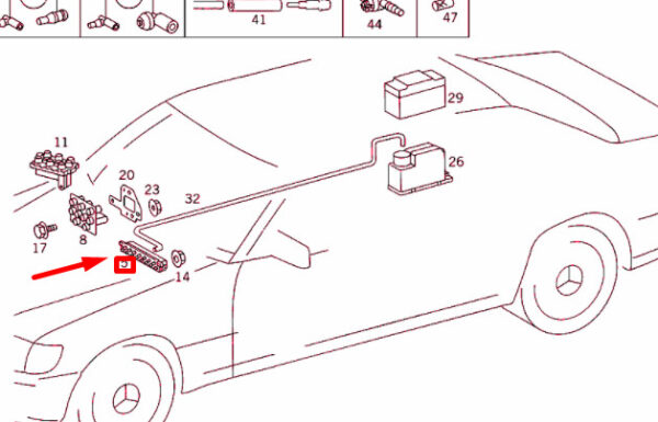 NEW MERCEDES-BENZ S W140 VACUUM SYSTEM VALVE A1408000478 ORIGINAL - Image 4