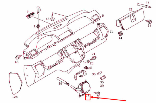 New ORIGINAL MB ML CLASS W163 Cup Holder Driver Side Anthracite A16368003589B96 - Image 4