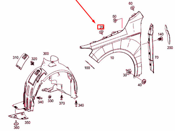 Mercedes-Benz CLA C117 Fender Screw A1639900136 NEW ORIGINAL - Image 4