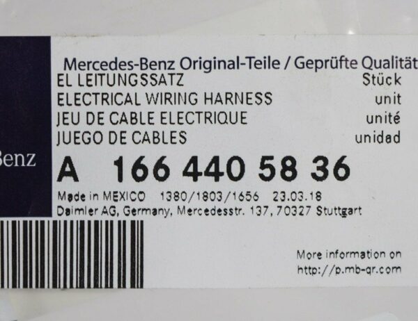 NEW ORIGINAL OEM 1664405836 NEW MERCEDES FRONT BUMPER RADIATOR GRILLE WIRE BELT A1664405836 13-15 ORIGINAL