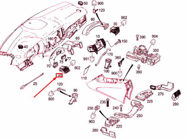 NEW MERCEDES-BENZ GLE W166 LEFT AIR NOZZLE A16683021542A17 ORIGINAL - Image 4