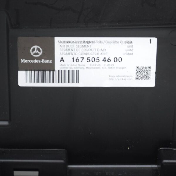 Mercedes-Benz GLE W167 Lower Air Duct Segment A1675054600 New ORIGINAL