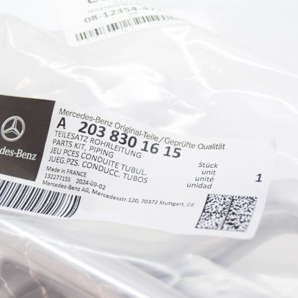 MERCEDES-BENZ C W203 HEATER PIPE KIT LHD A2038301615 NEW ORIGINAL