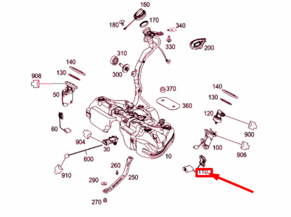 NEW MERCEDES-BENZ C W204 FUEL TANK SENDER UNIT A2045400917 ORIGINAL - Image 4
