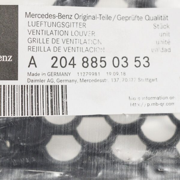 MB C-CLASS W204 Fog Cheiner Right AMG Radiator Grill A2048850353 New - Image 5