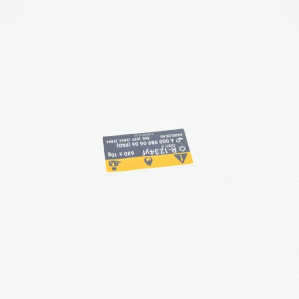 NEW MB GLC COUPE C253 AIR CONDITIONING INFORMATION LABEL A2058170120 ORIGINAL - Image 4