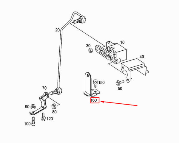 MERCEDES-BENZ C W203 Turning Angle Sensor Bracket A2093280340 NEW ORIGINAL