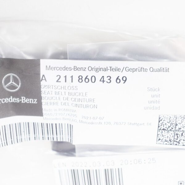 MERCEDES-BENZ E W211 Rear Left Seat Belt Buckle A2118604369 NEW