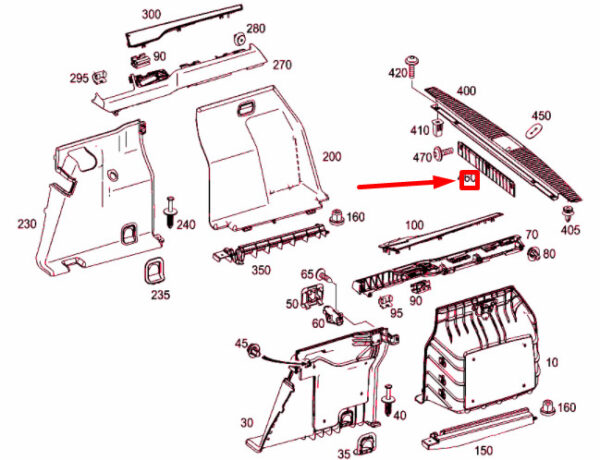 NEW MB E T-MODEL S212 REAR END CENTER ASSEMBLY REINFORCEMENT A2126900116 11-15 - Image 4