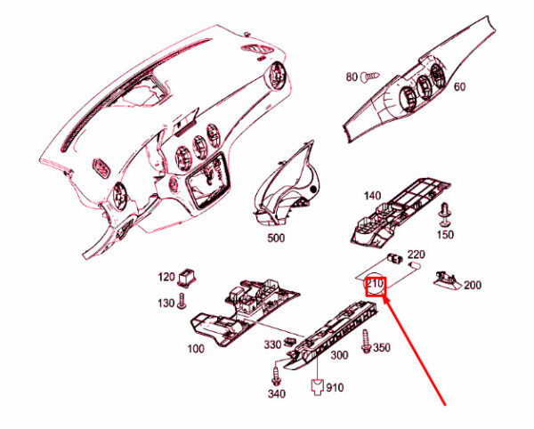 Mercedes-Benz CLA C117 Holder Lamp A2218250382 NEW ORIGINAL