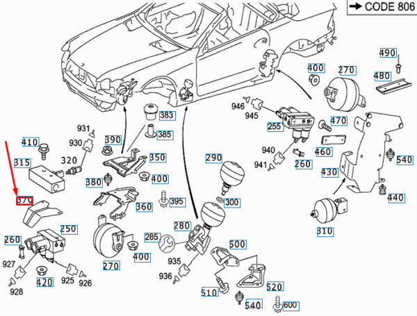 Mercedes-Benz SL R230 Top Valve Unit Protection Plate A2303270286 NEW ORIGINAL - Image 4