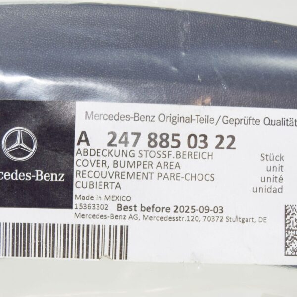 MB GLB X247 Rear Right Rearward Wheel Arch Molding A2478850322 NEW ORIGINAL