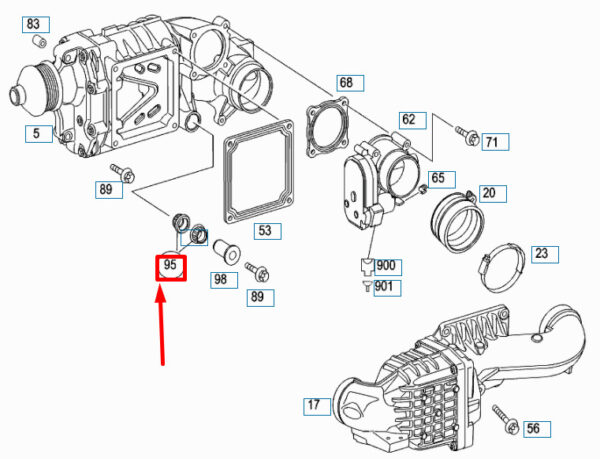 NEW MB C W204 COMPRESSOR ON MOTOR HOLDER RUBBER CASE A2719870043 ORIGINAL - Image 4