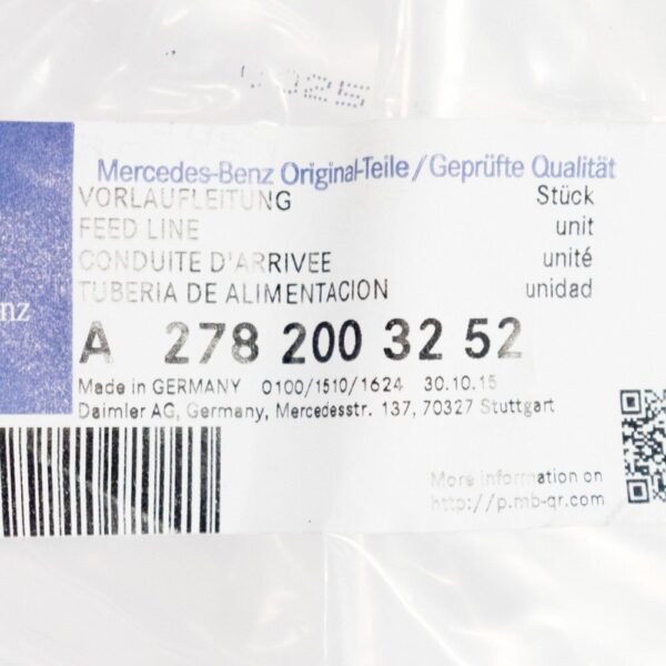 Mercedes-Benz CL-Class C216 Supply Line CL500 A2782003252 NEW ORIGINAL