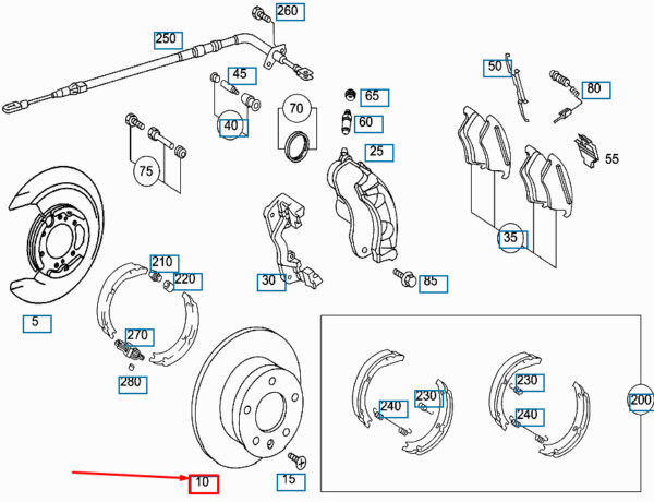 Mercedes-Benz G W463 rear brake disc A4634230012 NEW ORIGINAL - Image 4