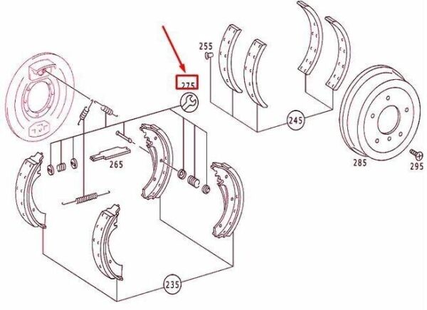 MB G W463 Wheel Brake Release Spring Repair Kit - Image 4