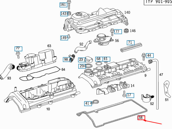 Mercedes-Benz Vito 638 Cylinder Head Gasket A6460161221 NEW ORIGINAL