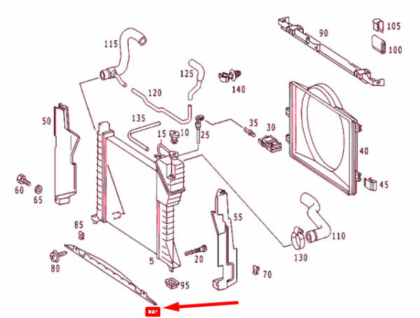 NEW MERCEDES-BENZ SPRINTER W903 RADIATOR BOTTOM COVERING A9015051488 ORIGINAL - Image 4