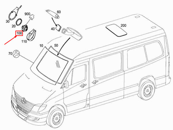 NEW MERCEDES-BENZ SPRINTER 906 RAIN SENSOR A9068201026 ORIGINAL - Image 4