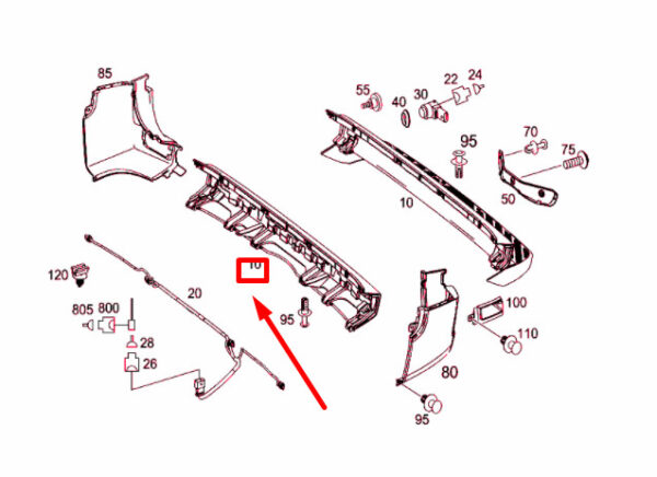 NEW MERCEDES-BENZ SPRINTER W906 REAR BUMPER BAR A90688095009B51 ORIGINAL - Image 4
