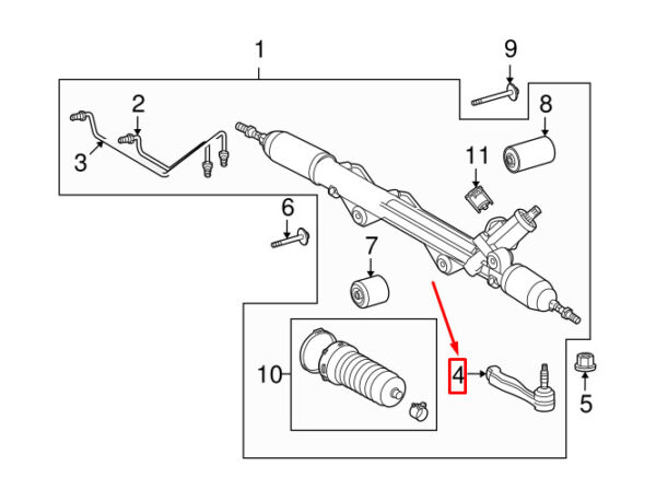 JAGUAR XK COUPE X150 TIE ROD END RIGHT OUTER C2C20176 NEW GENUINE - Image 3