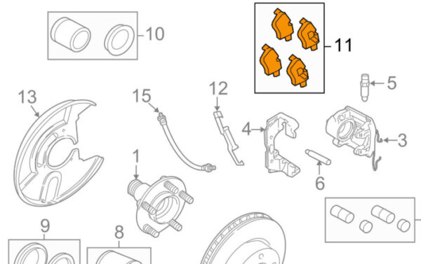 JAGUAR XJ X350 Front Brake Pads Kit C2C39929 NEW REAL