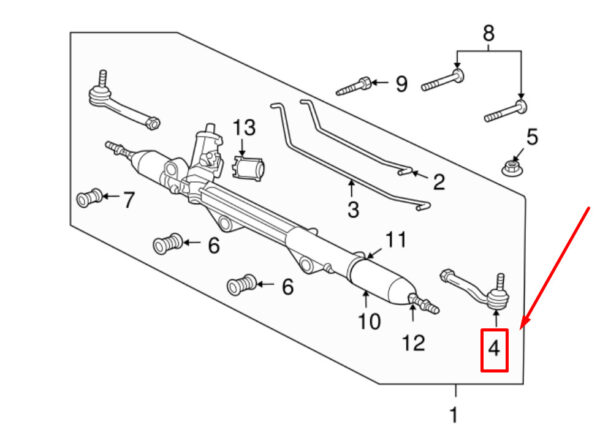 JAGUAR XJ X351 TIE ROD END C2D7778 NEW GENUINE - Image 3