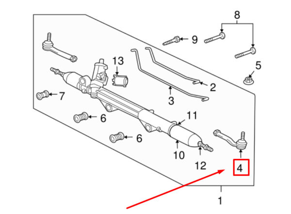 Jaguar XJ X351 tie rod head C2D7779 NEW ORIGINAL
