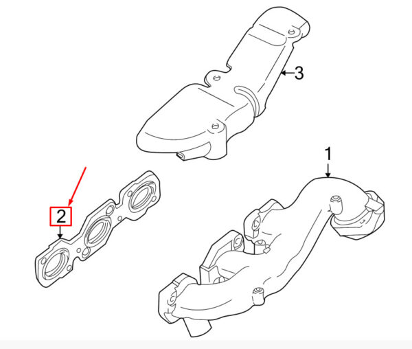 JAGUAR XF X250 exhaust manifold gasket C2S33620 NEW ORIGINAL - Image 3
