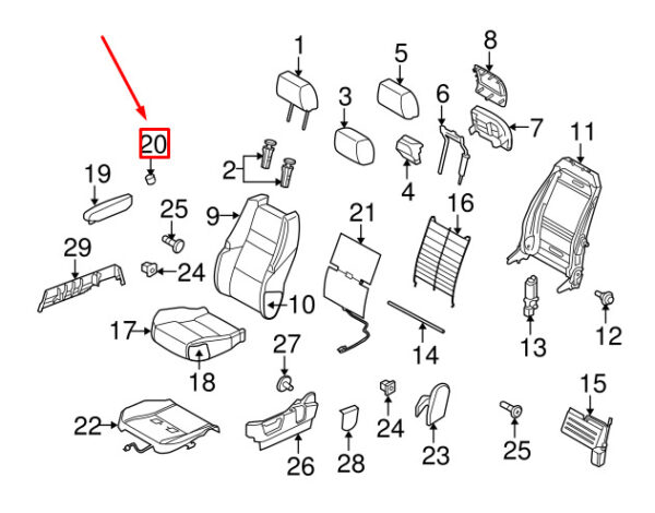 LAND ROVER DISCOVERY 4 L319 Front Seat Armrest Cap HJI500090PVJ NEW GENUINE - Image 6