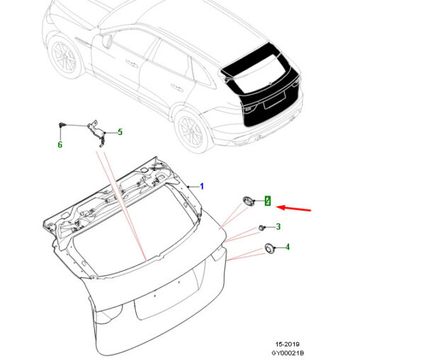 Jaguar F-PACE X761 tailgate connector JDE6717 NEW ORIGINAL - Image 3