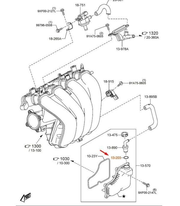 L34113203 MAZDA CX-5 MK2 Oil Separator Rubber Seal L34113203 NEW GENUINE