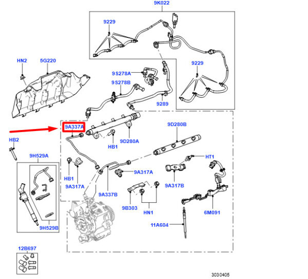 LAND ROVER RANGE ROVER III L322 Fuel Line LR002472 NEW GENUINE