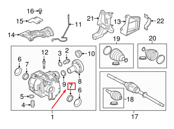 LR DISCOVERY SPORT L550 Front Right Inner Shaft Seal LR003153 NEW GENUINE - Image 6