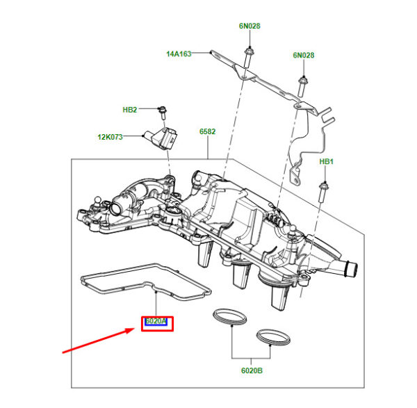 LR Range Rover Evoque L538 Engine Camshaft Lid Gasket LR009411 NEW - Image 3