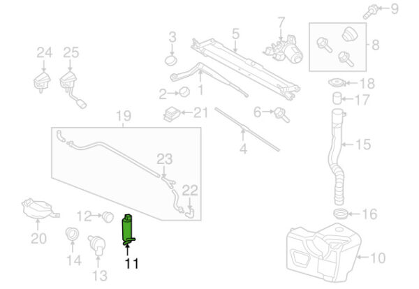 LAND ROVER RANGE ROVER EVOQUE L538 Wash Tank Engine LR013950 New Genuine