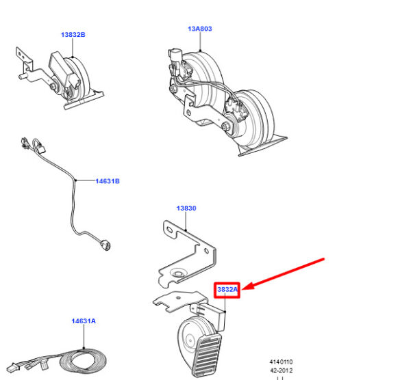 Land Rover Range Rover III L322 Horn Signal LR025237 NEW ORIGINAL - Image 3