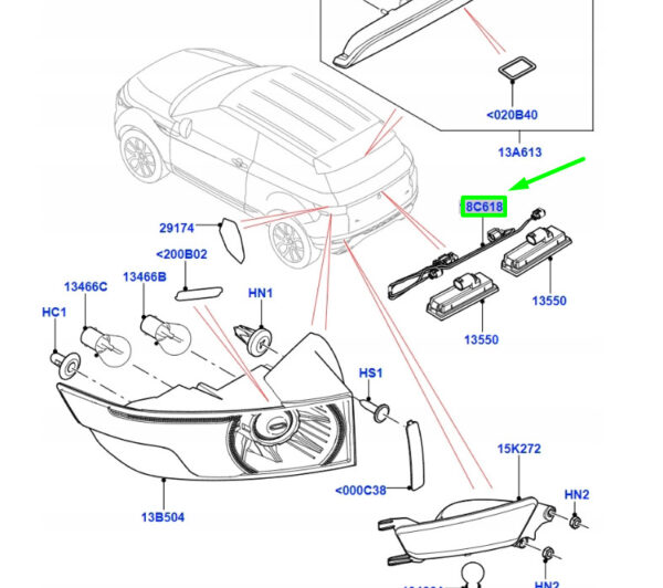 LAND ROVER RANGE ROVER EVOQUE L538 Tailgate Wiring LR028097 NEW ORIGINAL