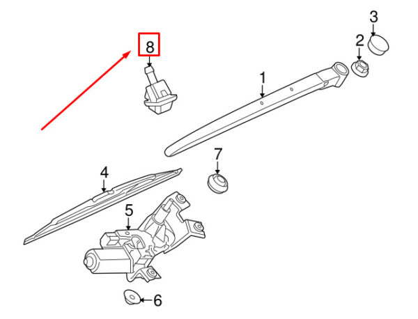 LAND ROVER RANGE ROVER SPORT L320 Rear Window Washer Nozzle LR032197 NEW GENUINE - Image 6