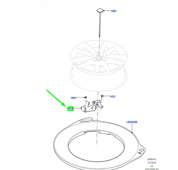 LAND ROVER RANGE ROVER IV L405 Spare Wheel Carrier Mount LR033237 NEW Genuine - Image 5