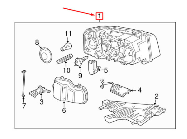 LR FREELANDER 2 L359 Front Headlight Left LHD USA LR039778 NEW GENUINE - Image 3