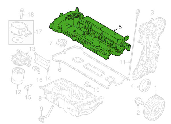 LAND ROVER RANGE ROVER EVOQUE L538 Engine Valve Lid LR070360 New Original